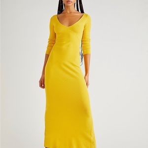 Tricia Sweater Dress In Solar (Yellow) - Size M